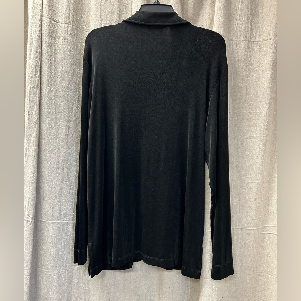 Chicos Traveler/ black button down top/ Size 3 - Picture 9 of 9